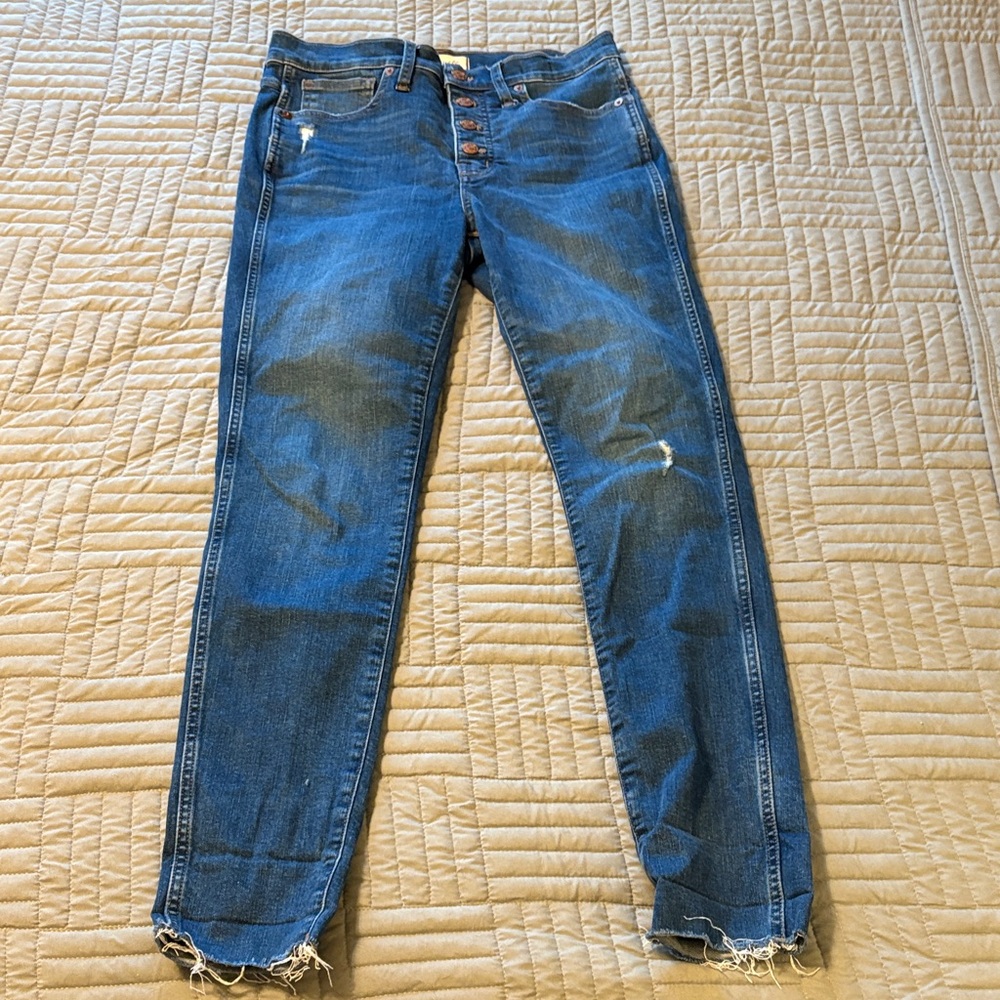 Madewell 10” high rise skinny Distressed Women Jeans